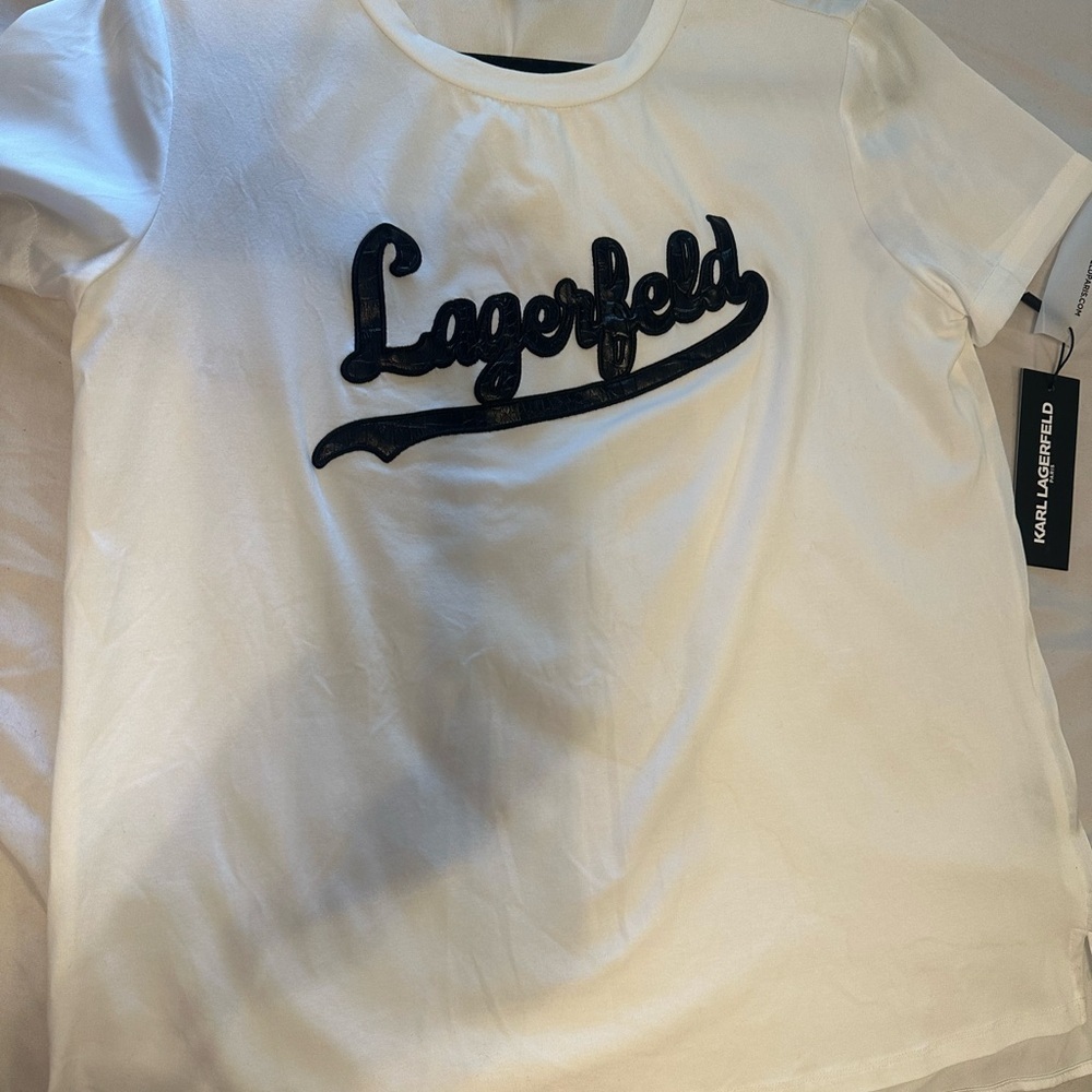 Karl Lagerfeld Logo Spell out Women’s Size XS‎ NWT - Picture 4 of 12